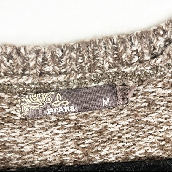 PRANA Brown Marled Long Sleeves V-Neck Knit Cabin Sweater, Size Medium - Picture 5 of 8